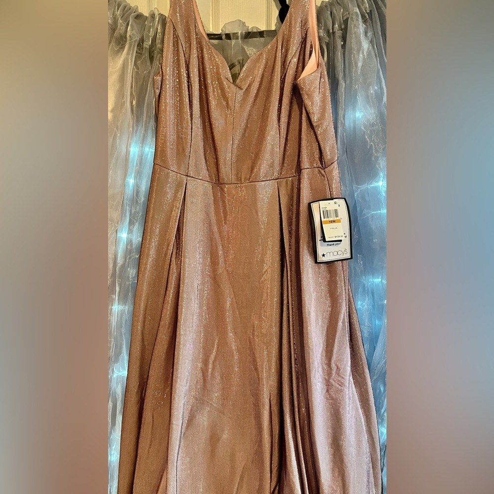 Pink Metallic Prom Gown